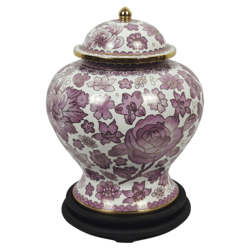 Camellia Bloom Cloisonne Urn