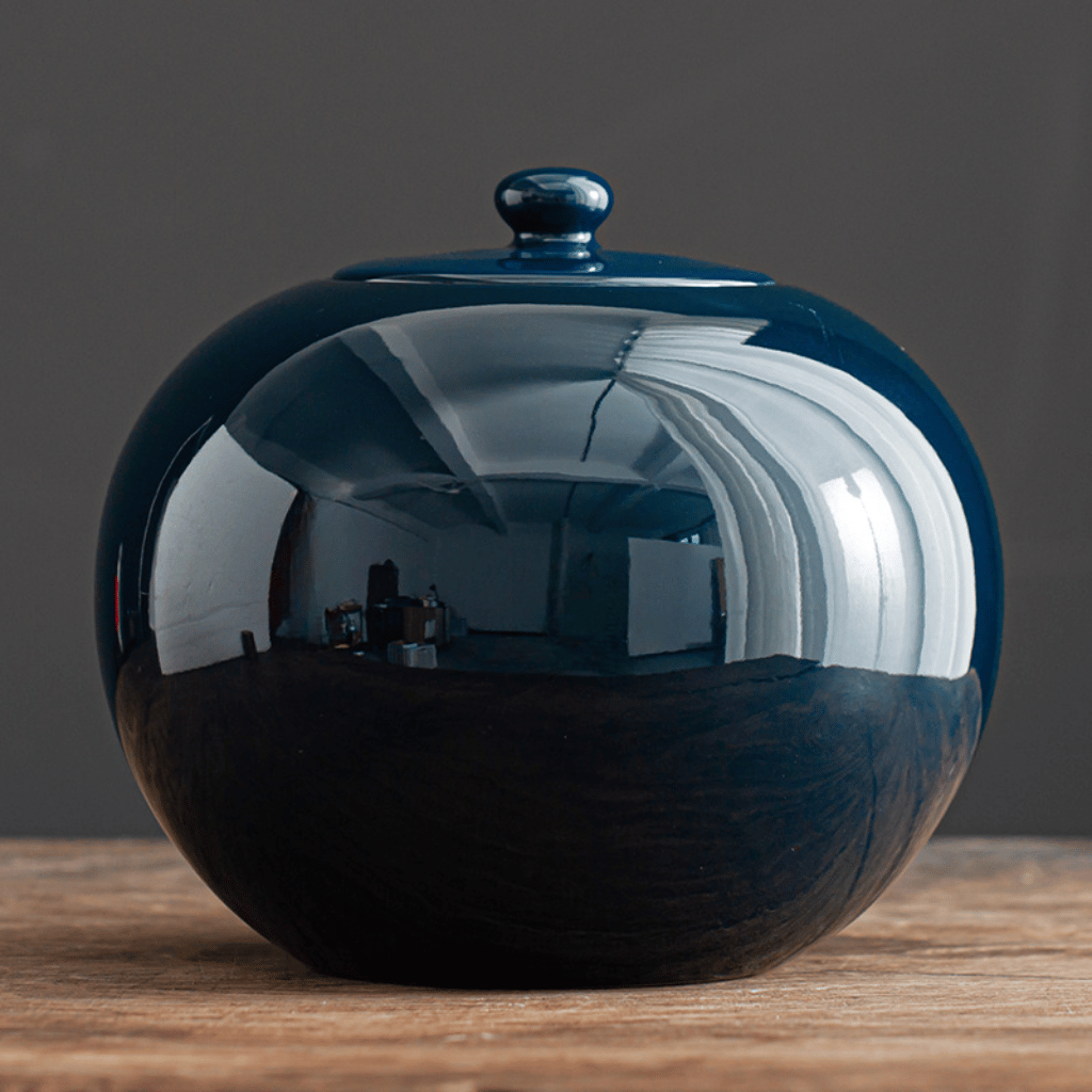 Cobalt Temperance Ceramic Urn