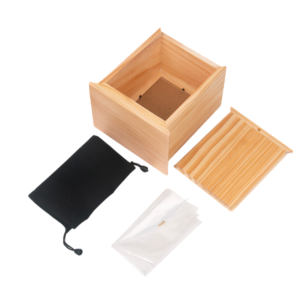 Small Natural Photo Box Cremation Urn