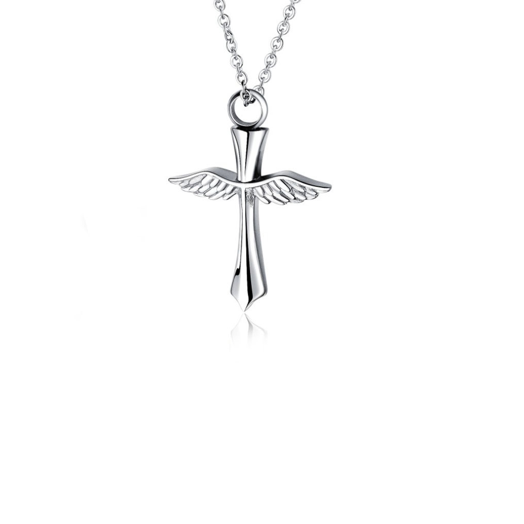 Angel wing 2025 cremation necklace