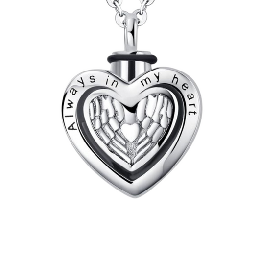 Angel In My Heart Cremation Necklace