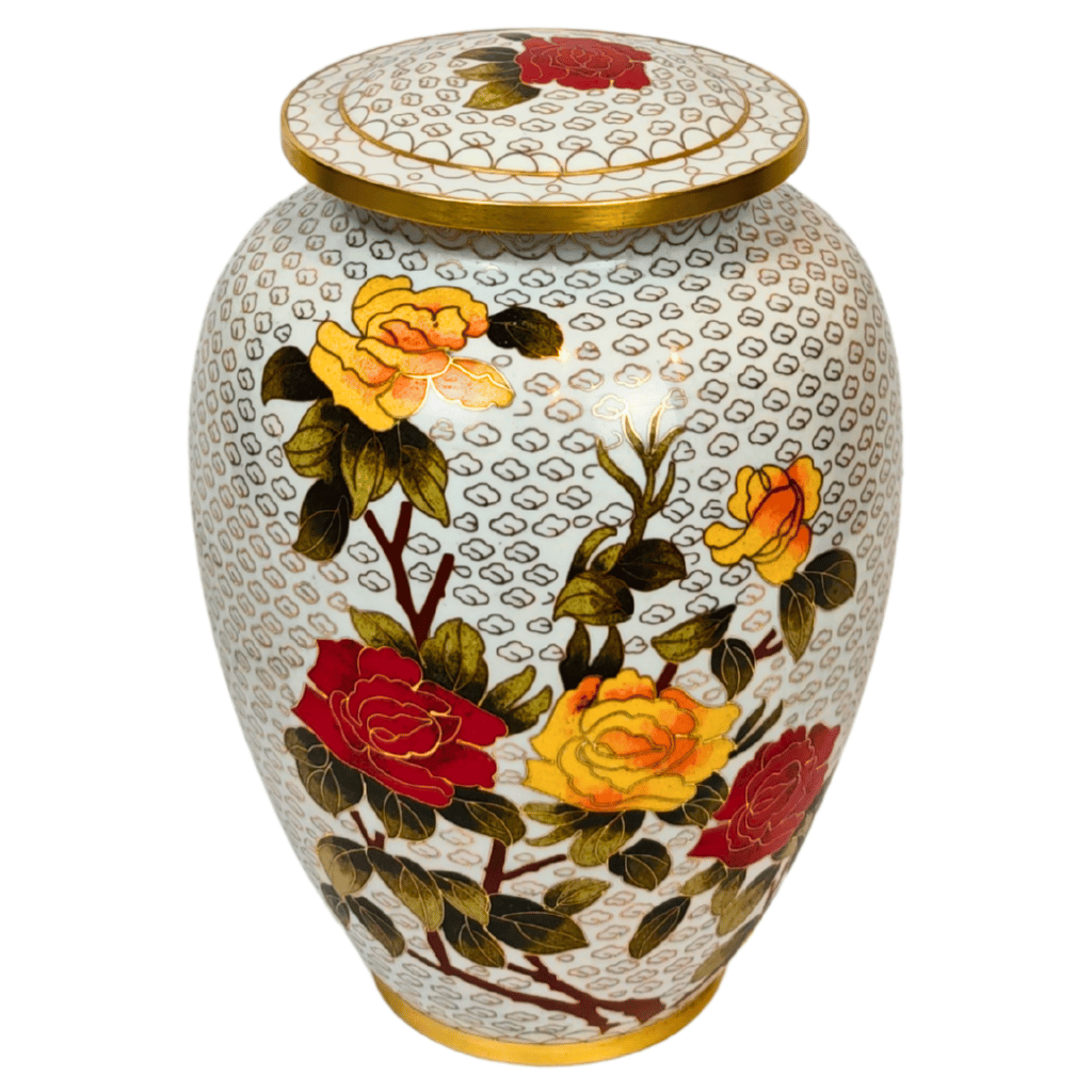 Blessed Bouquet Cloisonne Urn
