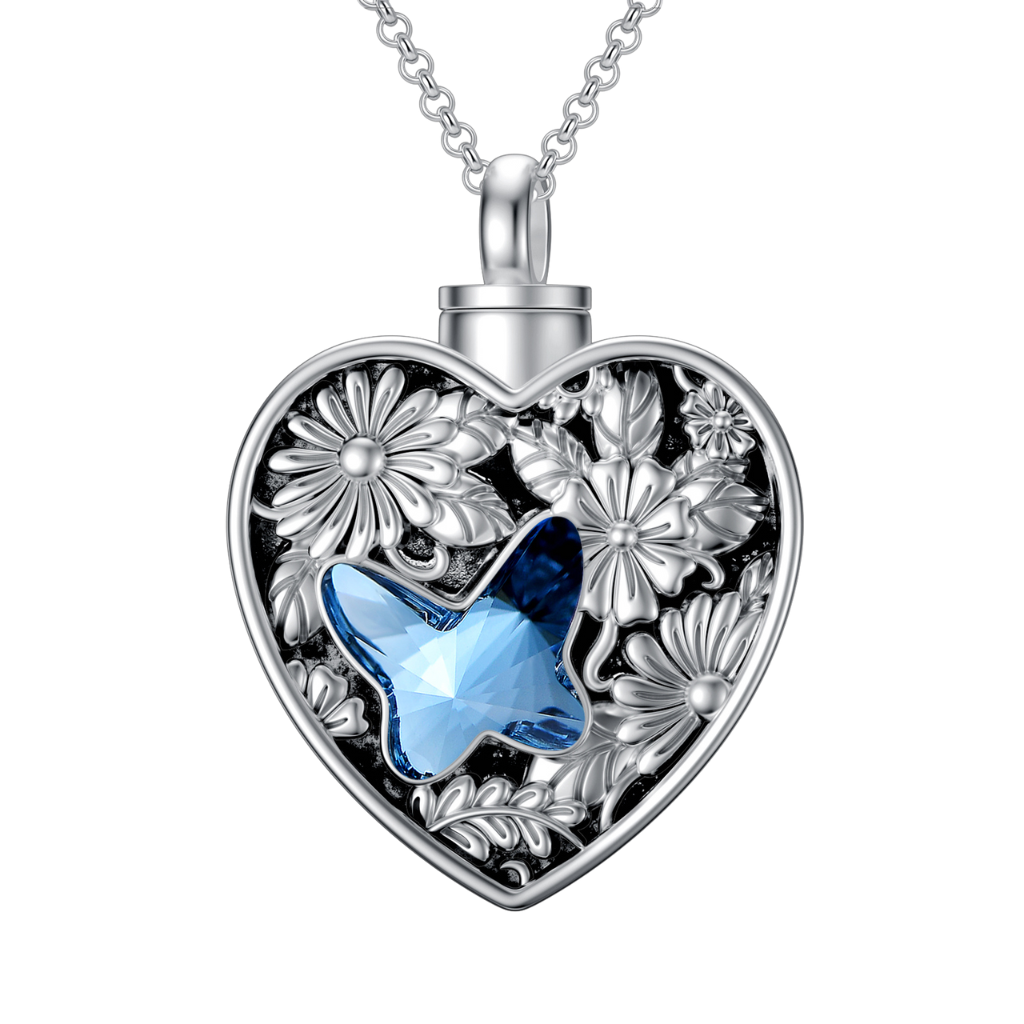 Butterfly Hearts Cremation Pendant
