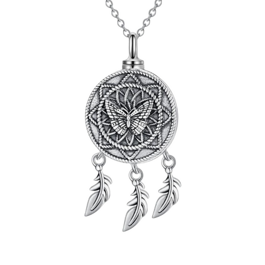 Butterfly Dream Catcher Cremation Pendant