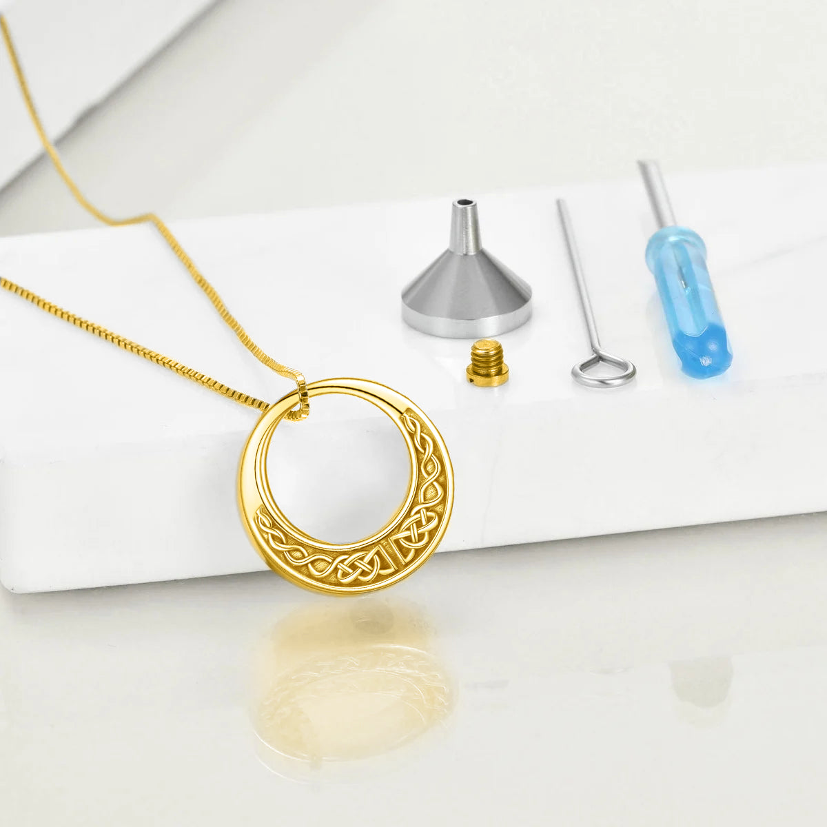 Eternal Emblem Gold Vermeil Cremation Pendant