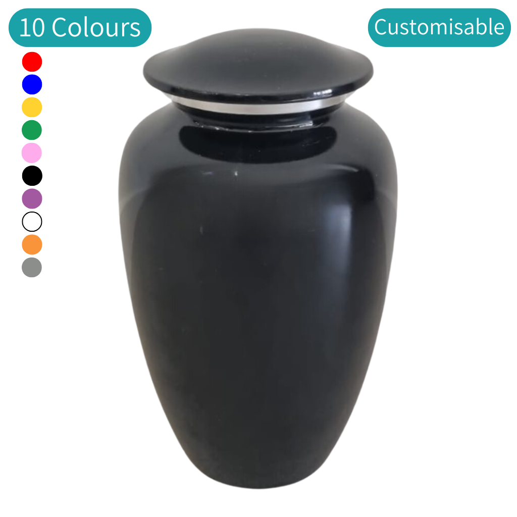 Classic Elegance Cremation Urn in Black