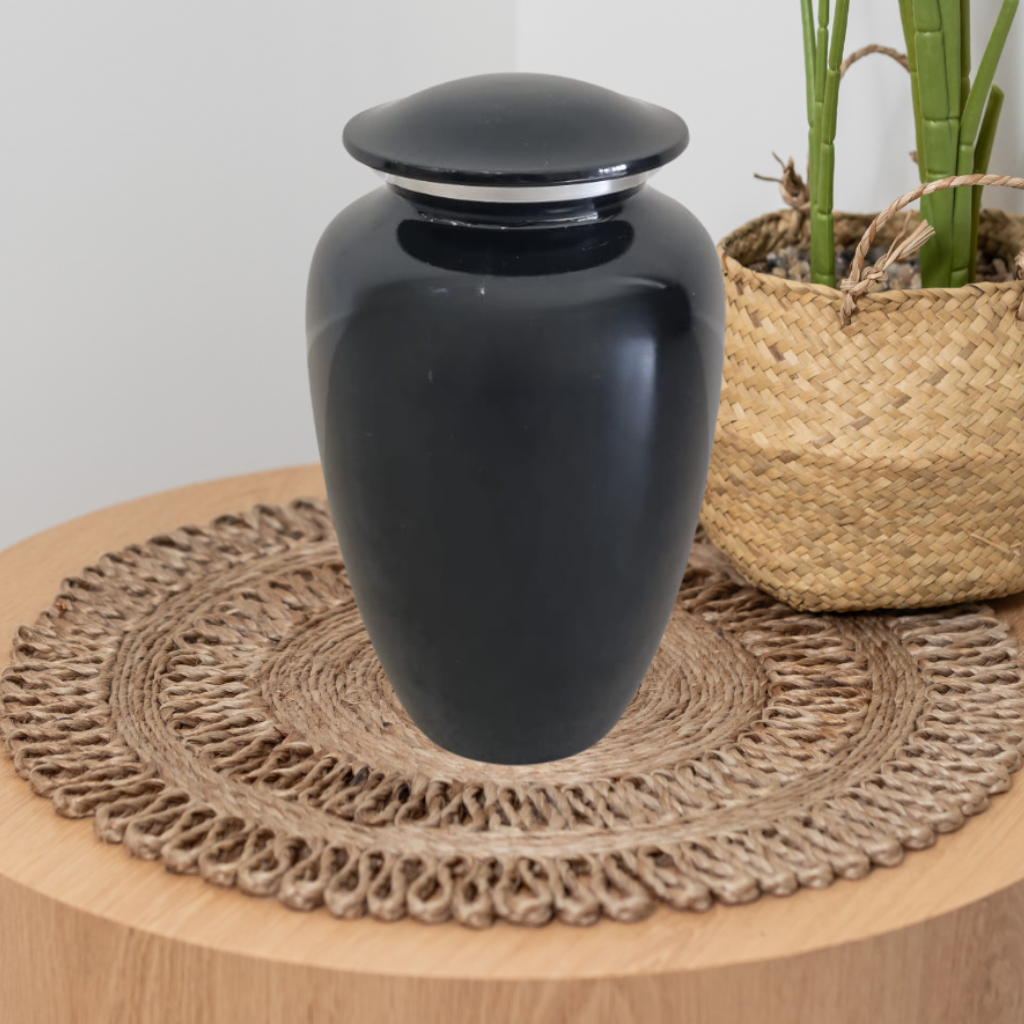 Classic Elegance Cremation Urn in Black