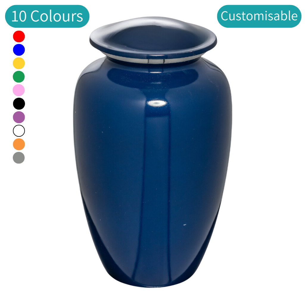 Custom Blue Cremation Urn