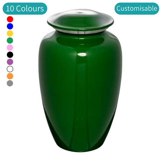 Classic Elegance Cremation Urn in Green