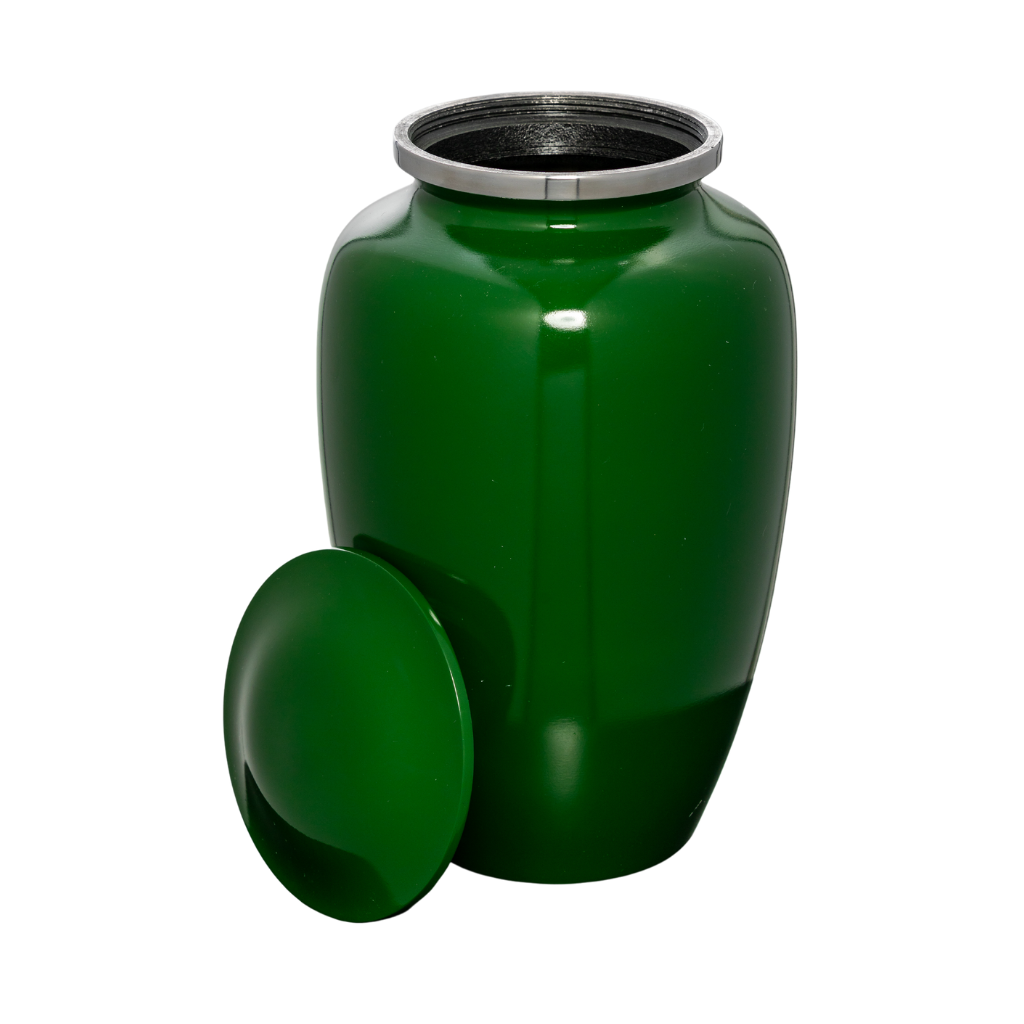 Classic Elegance Cremation Urn in Green