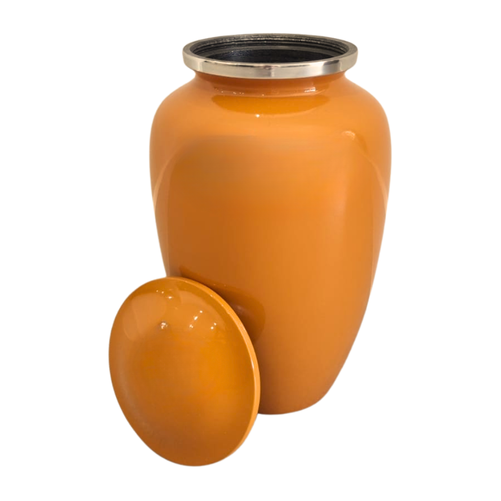 Custom Orange Cremation Urn