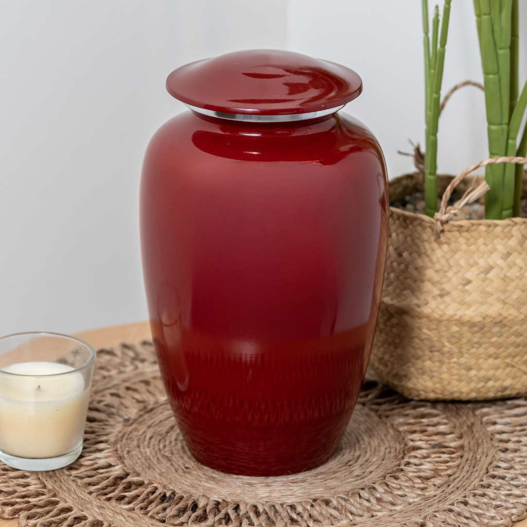Rustic Red Urn Classic Elegance Cremation Urn in Red – Eternal Urns Australia