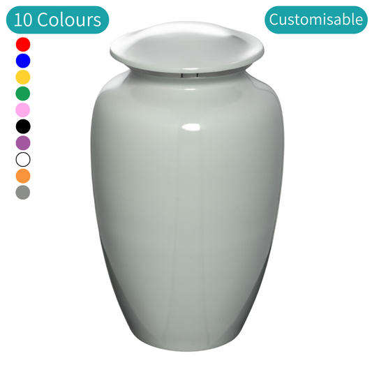 Classic Elegance Cremation Urn in White