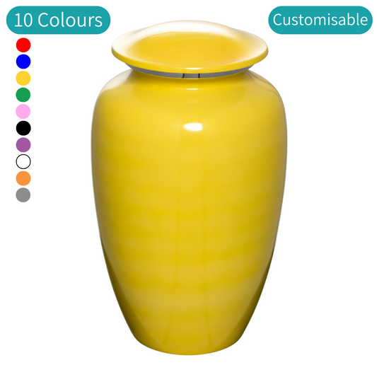 Classic Elegance Cremation Urn in Yellow