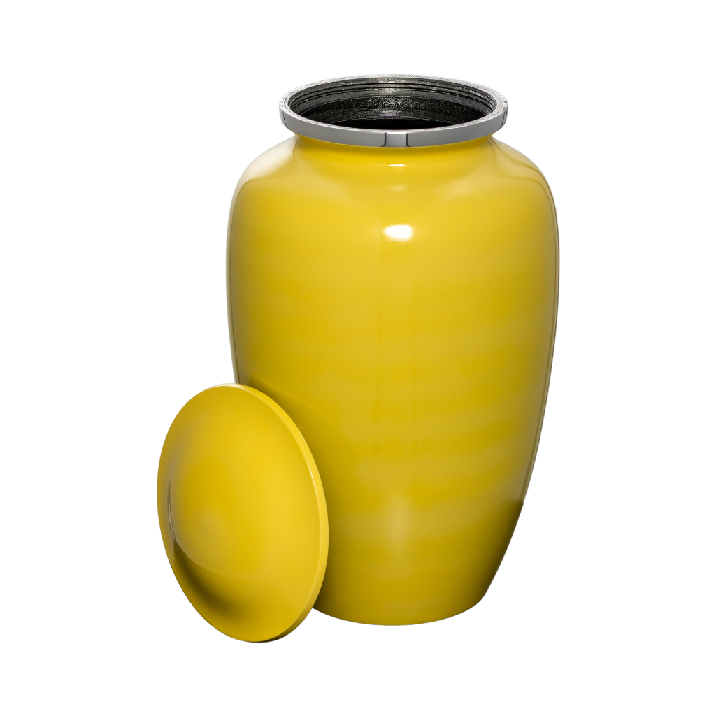 Classic Elegance Cremation Urn in Yellow