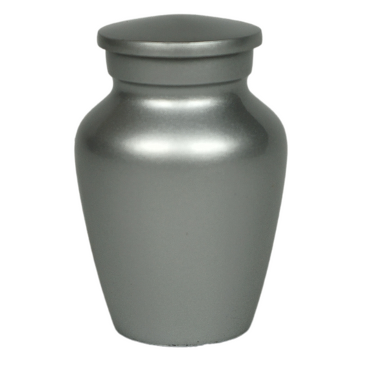 Silver plain keepsake urn