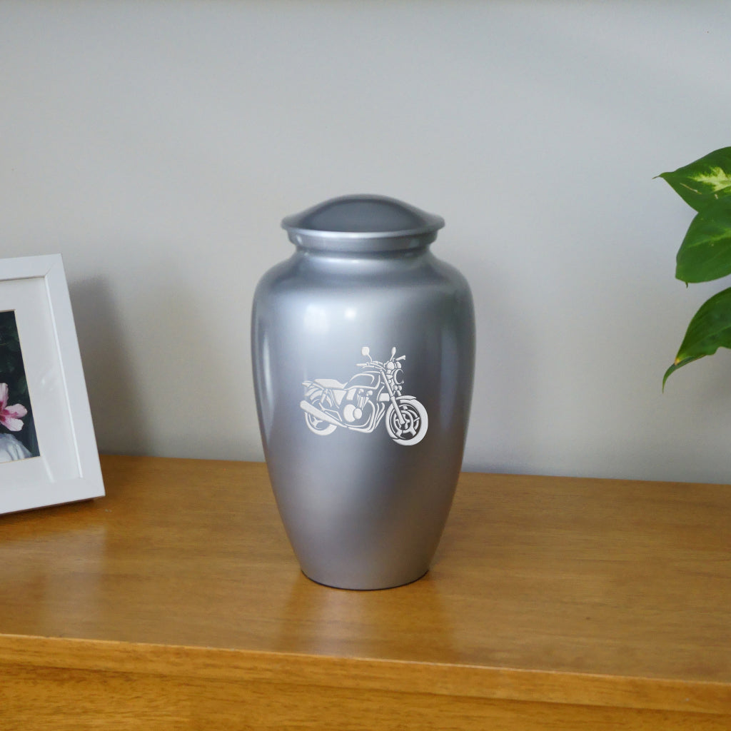 Classic Motorcycle Cremation Urn