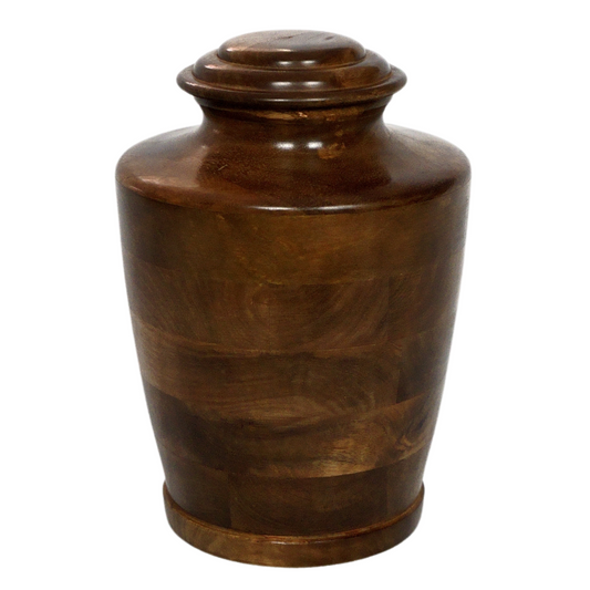 Wooden urn in traditional style