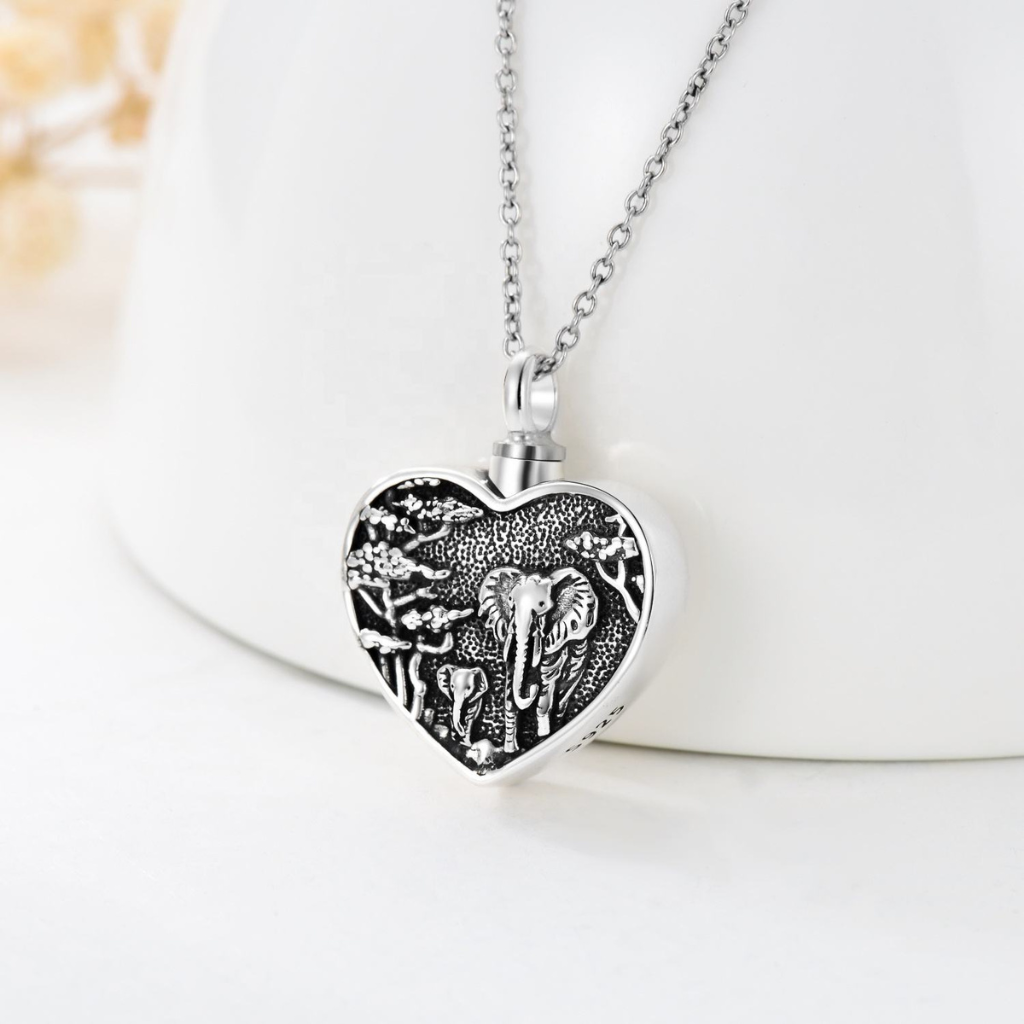 Everlasting Love Elephant Cremation Pendant