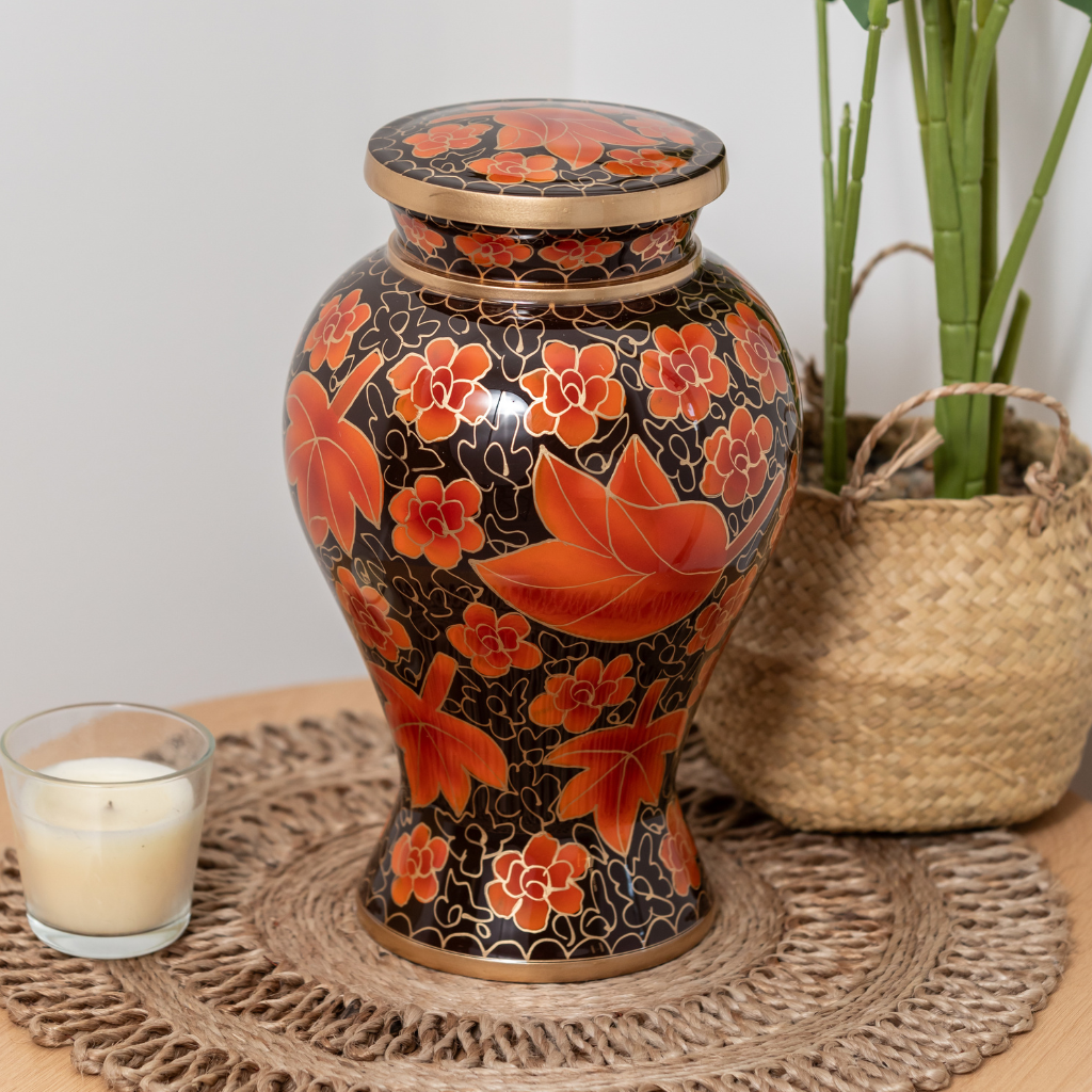 Fractal Autumn Cremation Urn