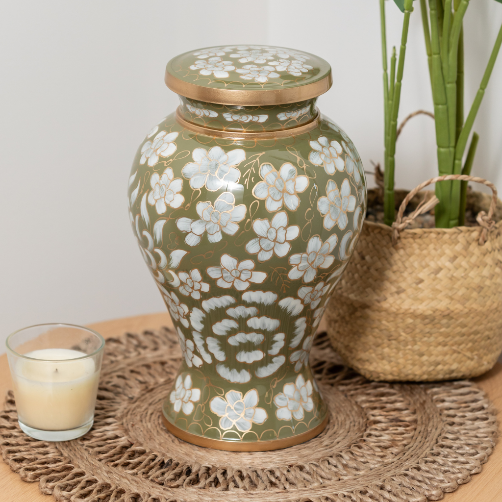 Fractal Floral Cremation Urn