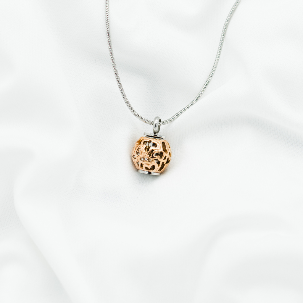 Guardian Soul Bead Cremation Pendant in Rose Gold