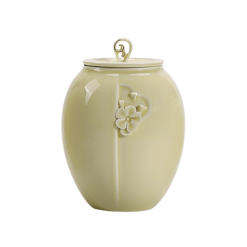 Harmonious Gold Ceramic Urn