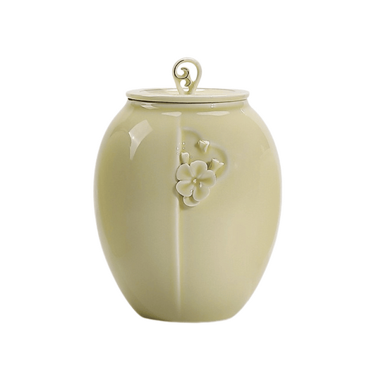 Harmonious Gold Ceramic Urn