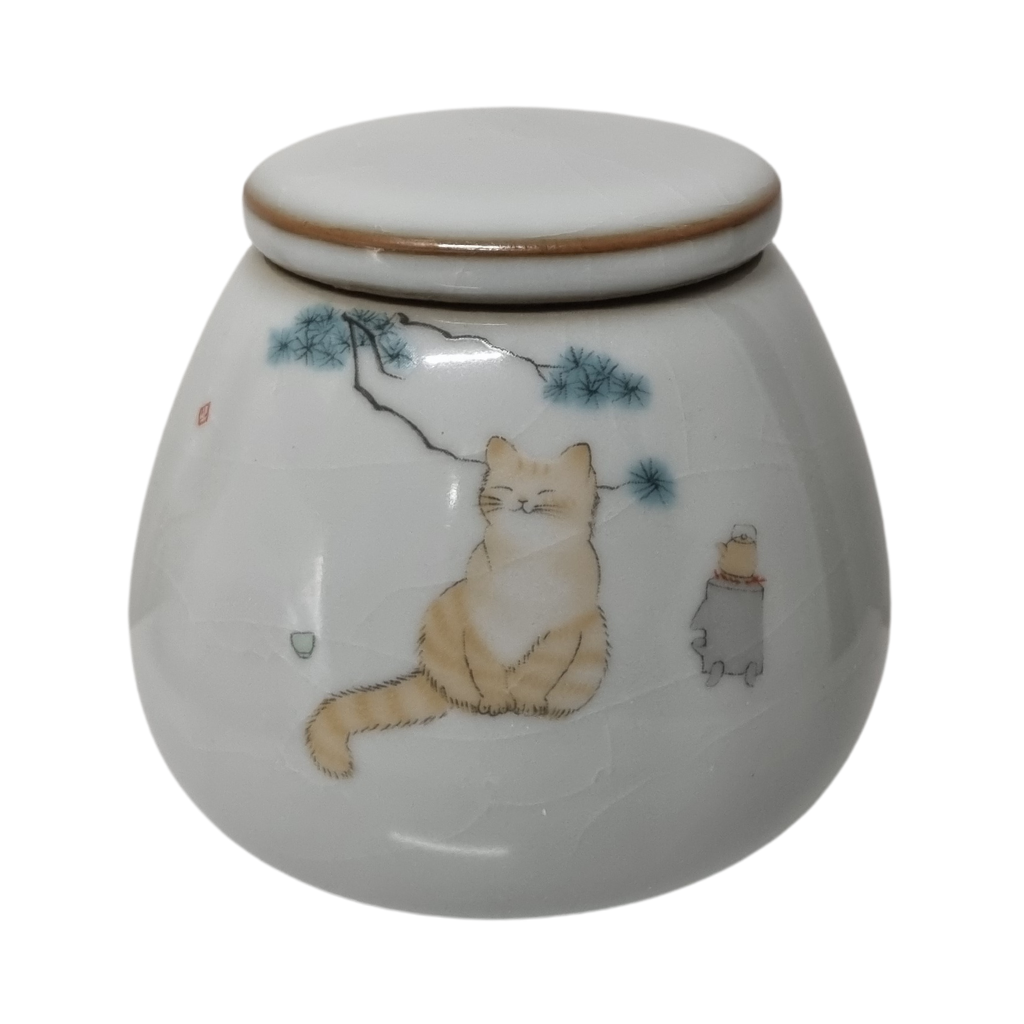 Hungry Kitty Cat Keepsake Urn