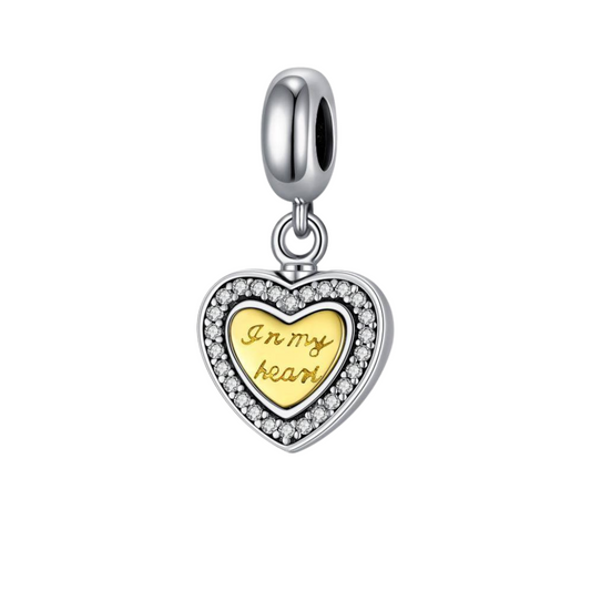 In My Heart Cremation Charm