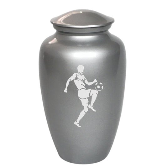 Juggling Soccer Cremation Urn