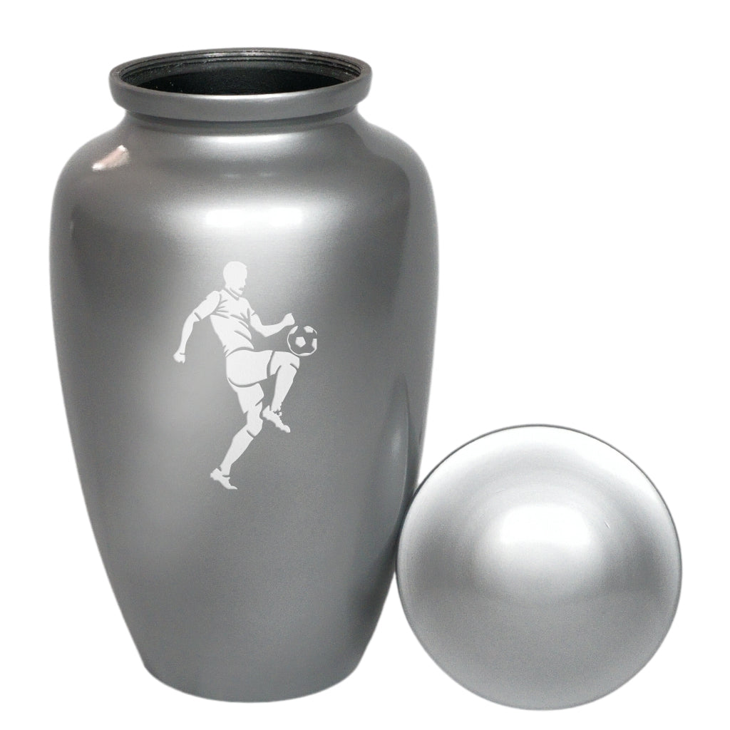 Juggling Soccer Cremation Urn