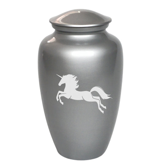 Leaping Unicorn Cremation Urn