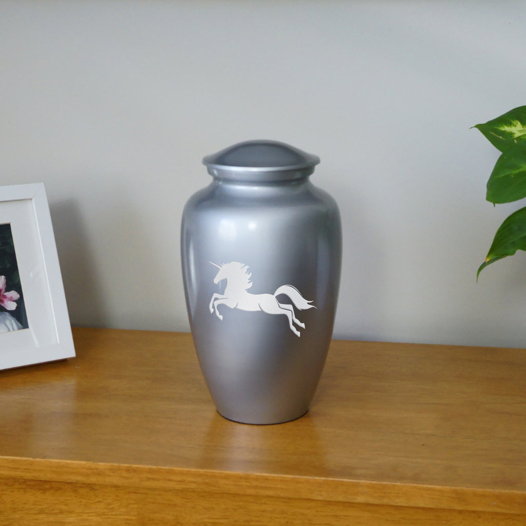 Leaping Unicorn Cremation Urn