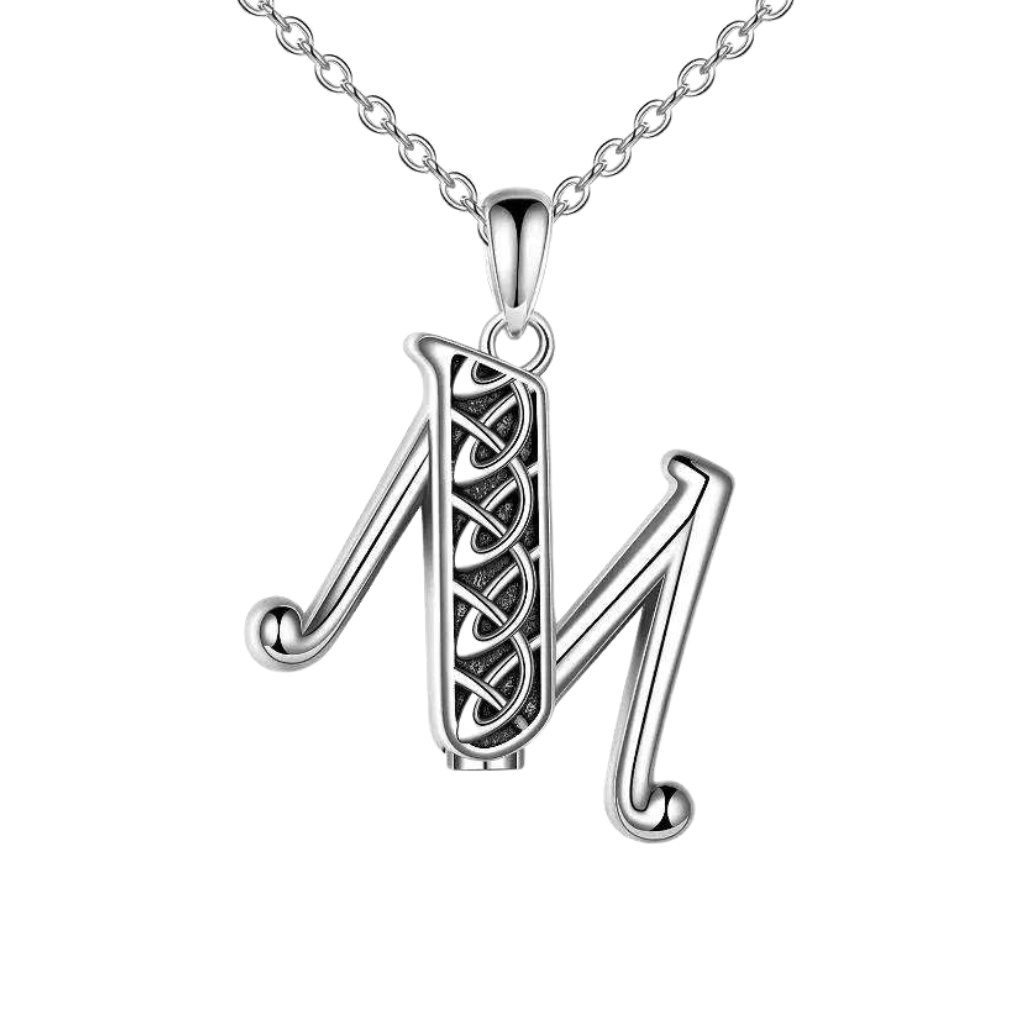 Letter M Cremation Pendant