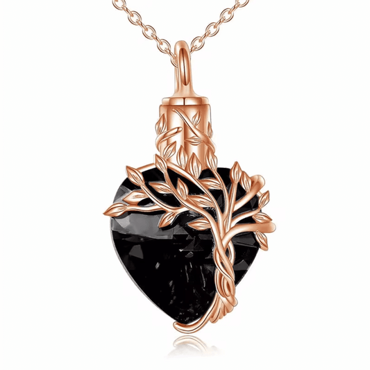 Onyx Heart Cremation Pendant