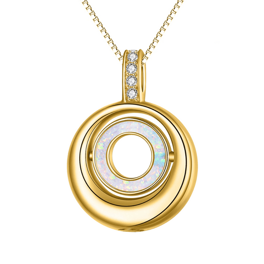 Radiant Opal Gold Vermeil Cremation Pendant