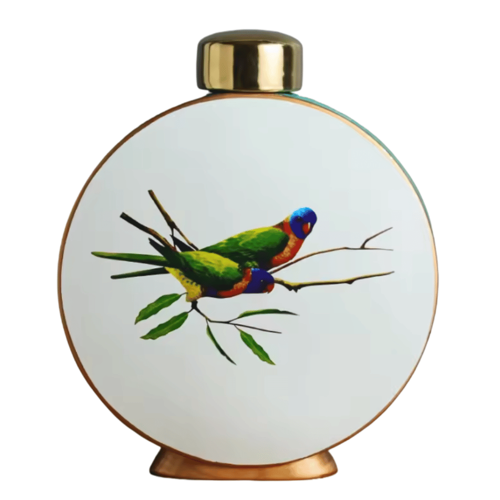 Rainbow Lorikeet Ceramic Urn
