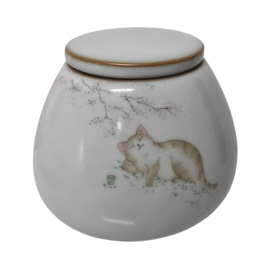 Resting Kitty Cat Keepsake Urn