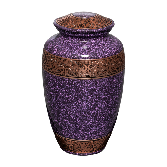 Purple starry pattern with bronze detailing