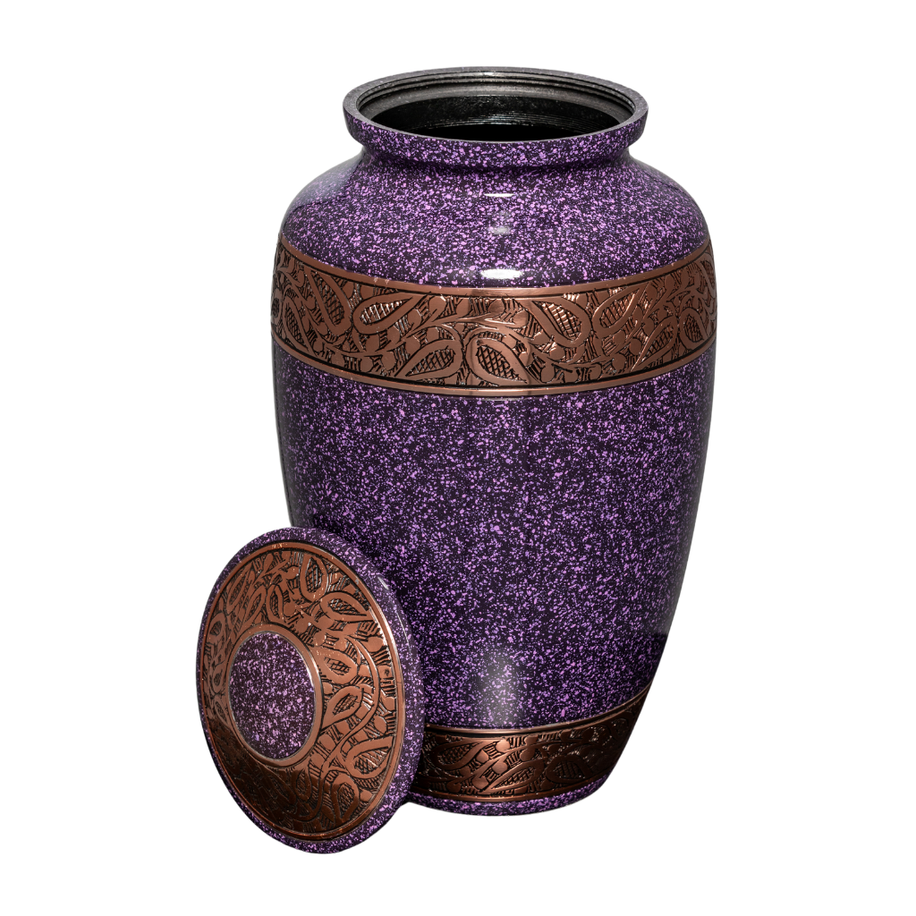 Purple starry pattern with bronze detailing