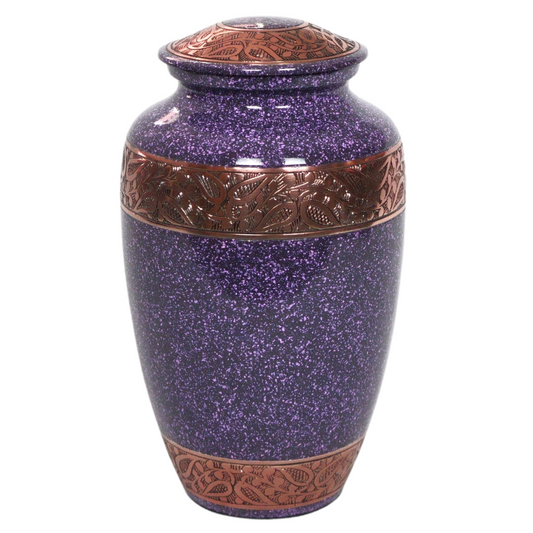 Purple starry pattern with bronze detailing
