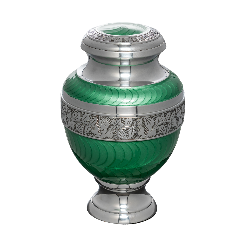 Royal Rest Cremation Urn in Green