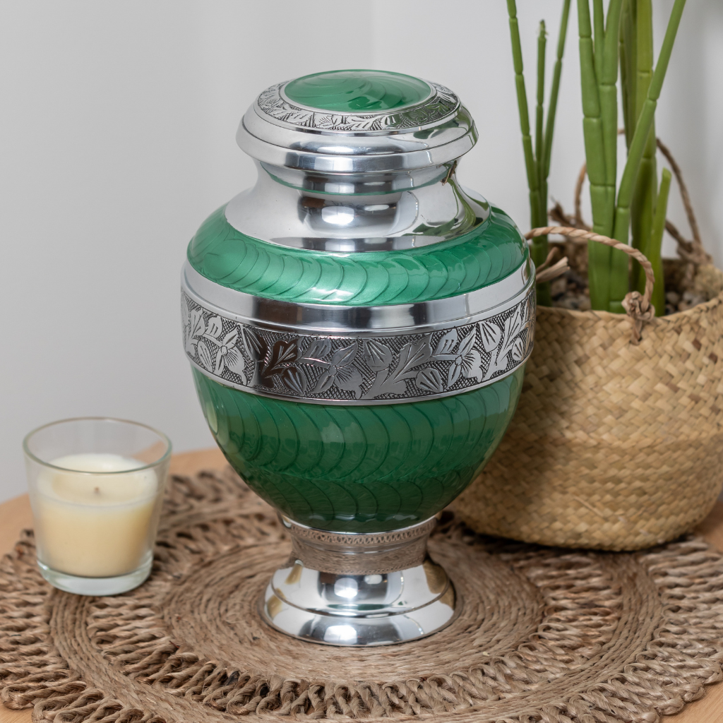 Royal Rest Cremation Urn in Green