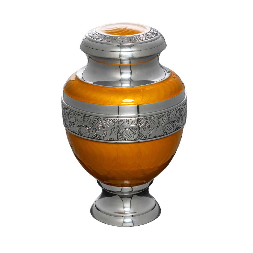 Royal Rest Cremation Urn in Orange