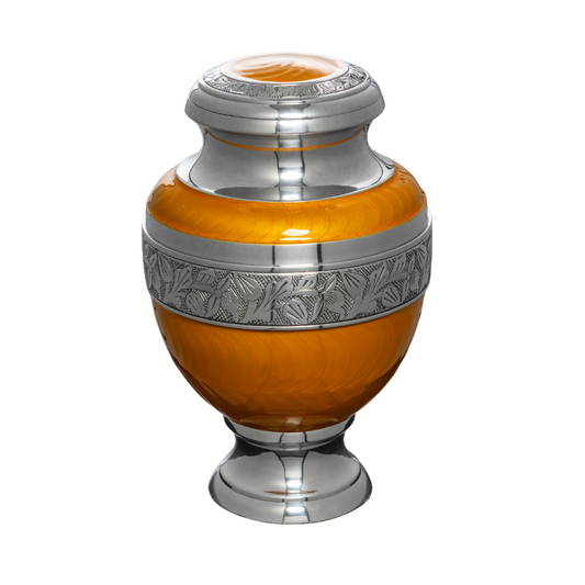 Royal Rest Cremation Urn in Orange