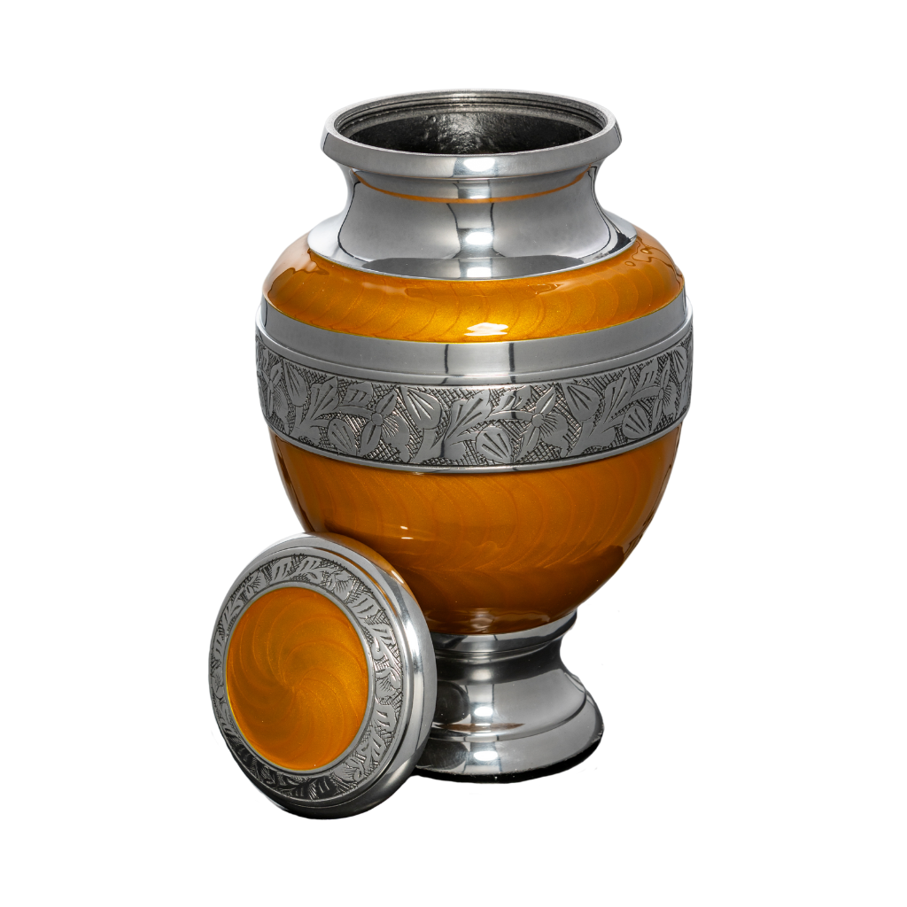 Royal Rest Cremation Urn in Orange