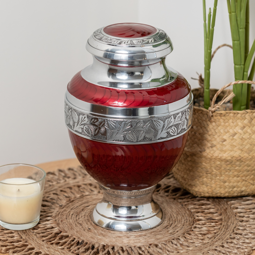 Royal Rest Cremation Urn in Red