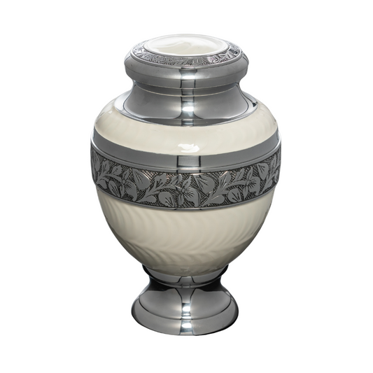 Royal Rest Cremation Urn in White