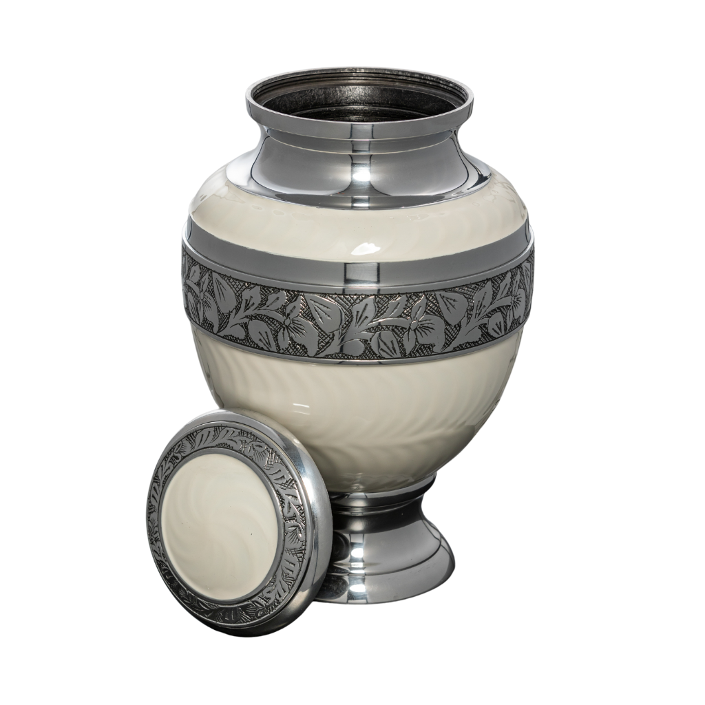 Royal Rest Cremation Urn in White